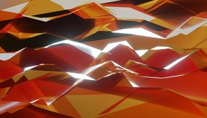 Crystalline Embers: A Monumental Fracture Of Amber Light And Shadow — Laurent Blanc, Digital Abstraction