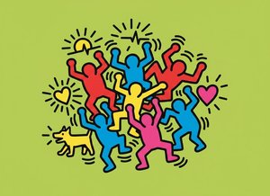 Kinetic Pulse: A Symphony Of Radiant Joy — Thibault Boyer, Pop Art