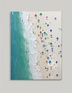 Ethereal Tides Of Turquoise And Cream: A Singular Meditative Coastal Masterpiece — David Moreau