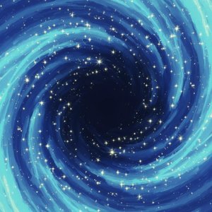 Celestial Singularity In Cobalt Swirls: A Unique One Of One Masterpiece — Isabelle Dupuis