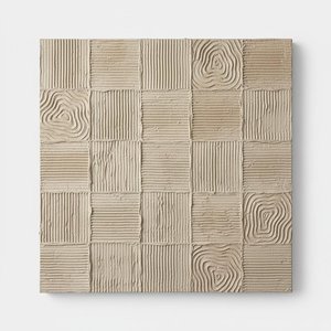 Monolithic Sand: A Meditative Study In Rhythmic Relief And Organic Textural Grids — David Moreau, Plaster & Texture Art