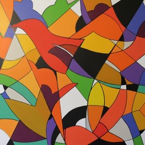 Chromatic Labyrinth: A Singular Mosaic Of Prismatic Cells And Interlocking Kinetic Forms — Jean-paul Blanchet, Hard-edge Pop