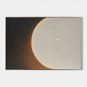 Ethereal Radiance: A Singular Study Of Concentric Light And Sculptural Shadow — David Moreau