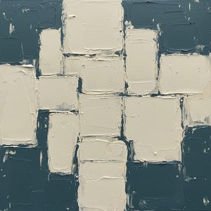 Monolithic Interlocking Fragments In Slate And Cream: A Singular Sculptural Study — Laurent Fabre, Neo-abstract Art