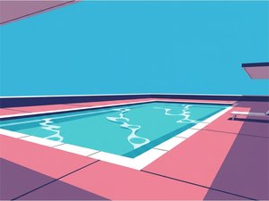 Cyan Solitude: The Geometry Of Stillness — Olivier Renard