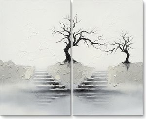 Monolithic Silence: A Sculptural Diptych Of Ethereal Stone And Skeletal Shadows — Laurent Garnier