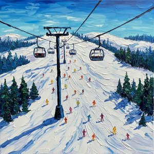 Ascension In Cerulean: A Monumental Impasto Study Of Alpine Solitude And Light — David Moreau, Contemporary Abstract