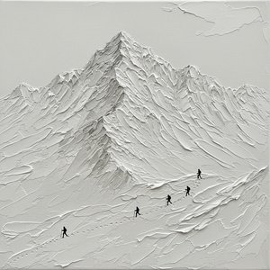 Monolithic Silence: A Sculptural Study Of Solitude And The Eternal Frozen Peak — David Moreau