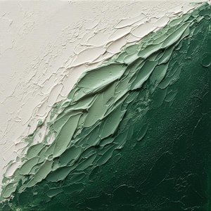 Monolithic Verdant Tides: A Sculptural Study In Deep Forest Impasto And Light — David Moreau