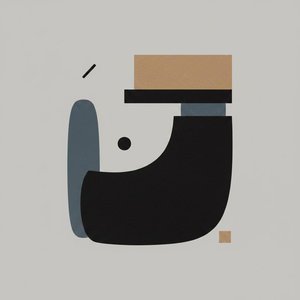 Monolithic Silence: An Abstract Study Of Organic Form And Geometric Equilibrium — Laurent Fabre, Neo-abstract Art (modern Abstract Compositions)