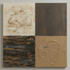 Structured Strata Of Umber And Slate Blue — David Moreau