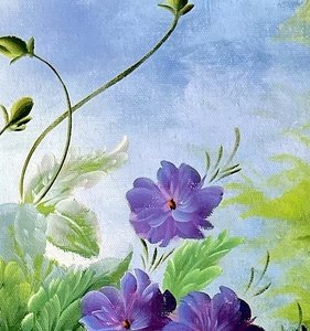 Romanticist Floral Still Life On Linen