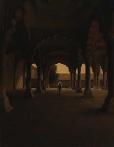 The Solitary Ascent Through Gilded Shadows — Cédric Blanc