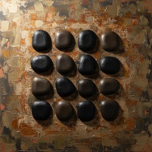 Earthen Rhythms Of Gold And Charcoal In A Monumental Organic Grid — David Moreau