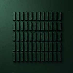 Monolithic Emerald Grid: A Monumental Study In Verdant Shadow And Stone — David Moreau