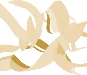 Ethereal Flow Of Ochre Ribbons In A Serene Monochromatic Infinite Void — Laurent Bernard