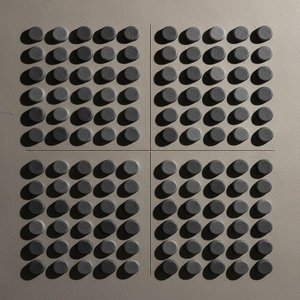 The Architecture Of Silence: Rhythmic Charcoal Discs In Sanded Relief — David Moreau, Plaster & Texture Art