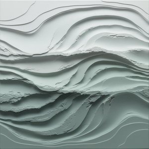 Echoes Of Submerged Topography: A Monochromatic Study In Rhythmic Undulation — Christian Noiret, Contemporary Abstract Painting
