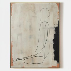 Ethereal Solitude In Terra Cotta And Shadowed Ink Monolith — Laurent Vionnet