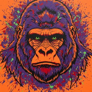 Primal Majesty: A Monumental Portrait Of Radiant Violet And Electric Neon Chaos — Caroline Pelletier, Aggressive Confrontational Pop
