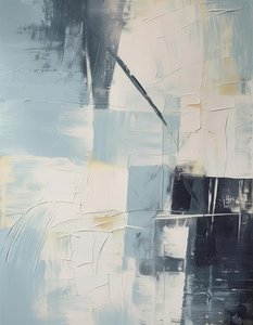 Monolithic Fragments In Slate And Shadow: A Singular Study Of Architectural Silence — Laurent Fabre, Neo-abstract Art