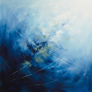 Celestial Fractures In Cobalt: A Singular Study Of Luminous Blue Ether — Christian Noiret