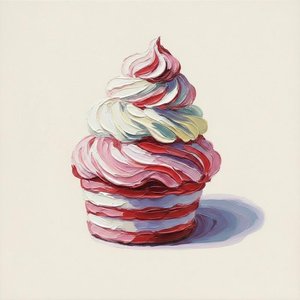 Crimson Swirls In Impasto: A Monumental Study Of Sculptural Serenity And Texture — Adrien Cordier
