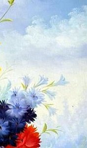 Romantic Floral Still Life On Linen