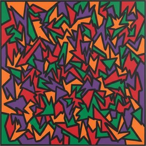 Fragmented Kineticism: A Singular Mosaic Of Chromatic Tension And Jagged Geometric Chaos — Caroline Pelletier