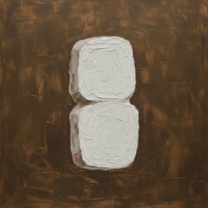 Monolithic Echo In Umber: A Singular Study Of Sculptural White Form — Laurent Fabre, Neo-abstract Art