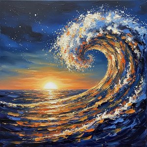 Eternal Surge Of The Gilded Horizon: A Monumental One-of-one Impasto Masterpiece — Christian Noiret