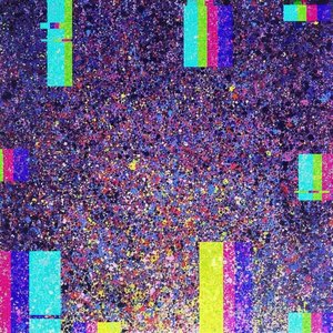 Chromatic Fragments In A Void Of Infinite Digital Stardust And Geometric Chaos — Amélie Caron, Glitch Pop