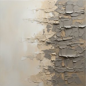 Fragmented Monolith: A Sculptural Study Of Eroding Strata And Silent Voids — David Moreau, Contemporary Abstraction