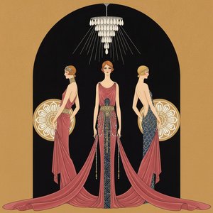 Gilded Figures Within A Midnight Arch — Valentin Laurent De Courcey