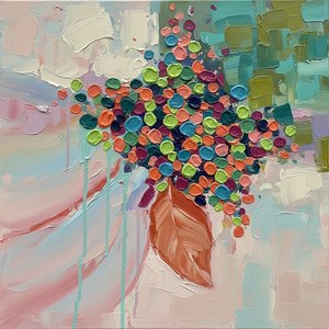 Ephemeral Bloom Against Pastel Planes: A Study In Controlled Vibrancy And Form — Christian Noiret