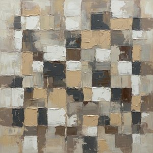 Tectonic Silence: A Monumental Study In Fragmented Geometry And Textured Earth Strata — David Moreau, Plaster & Texture Art