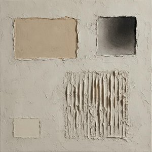 Sculpted Crevices And Charcoal Shadows In Neutral Relief — David Moreau