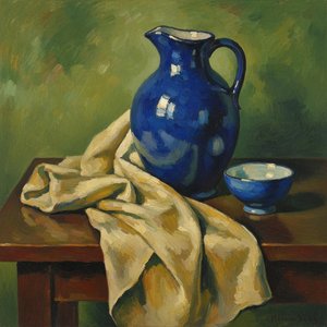 Cobalt Serenity: A Singular Study In Azure And Ochre — Marc Duvallier
