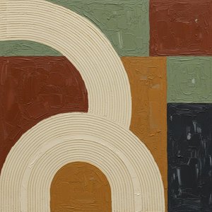 A Singular Vision Of Earthy Stratifications And Rhythmic Sculptural Arcs — Laurent Fabre, Neo-abstract Art (modern Abstract Compositions)