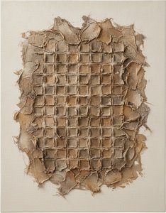 Fragmented Earth In Textured Umber Grids — David Moreau