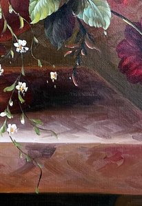 Baroque Floral Still Life With Roses And Peonies