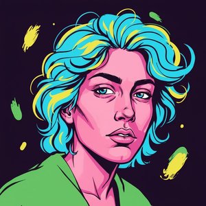 Neon Resonance: A Singular Vision Of Electric Cyan And Magenta Grace — Yann Lambert