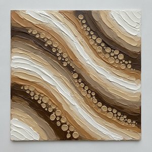 Sedimentary Strata In Ochre And Cream — David Moreau