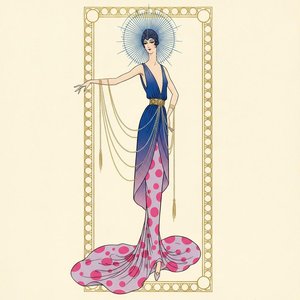 Radiating Gold Halo Over Cobalt And Magenta Drapery — Valentin Laurent De Courcey
