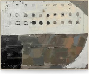 Ephemeral Grids And Earthbound Echoes: A Monumental Study In Timeless Texture — Laurent Fabre, Neo-abstract Art