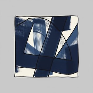 Monolithic Blue Fragments: A Singular Study in Geometric Tension and Midnight Shadows