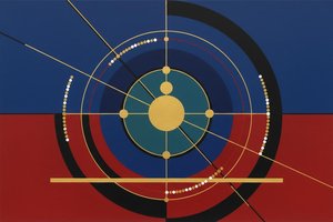 Celestial Equilibrium in Ochre and Azure
