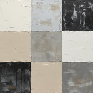 Monolithic Grid In Charcoal And Cream: A Singular Study Of Structured Chaos — Laurent Roche