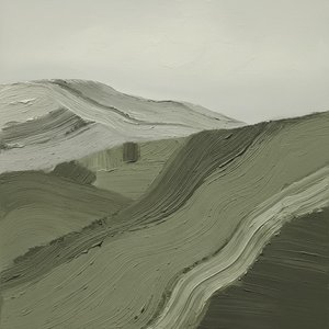 Monolithic Ridges Of Sage: A Meditative Study In Sculptural Earth And Mist — David Moreau