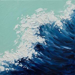 Turbulent Crest Of Midnight Blue: A Sculptural Study In Oceanic Motion And Light — David Moreau